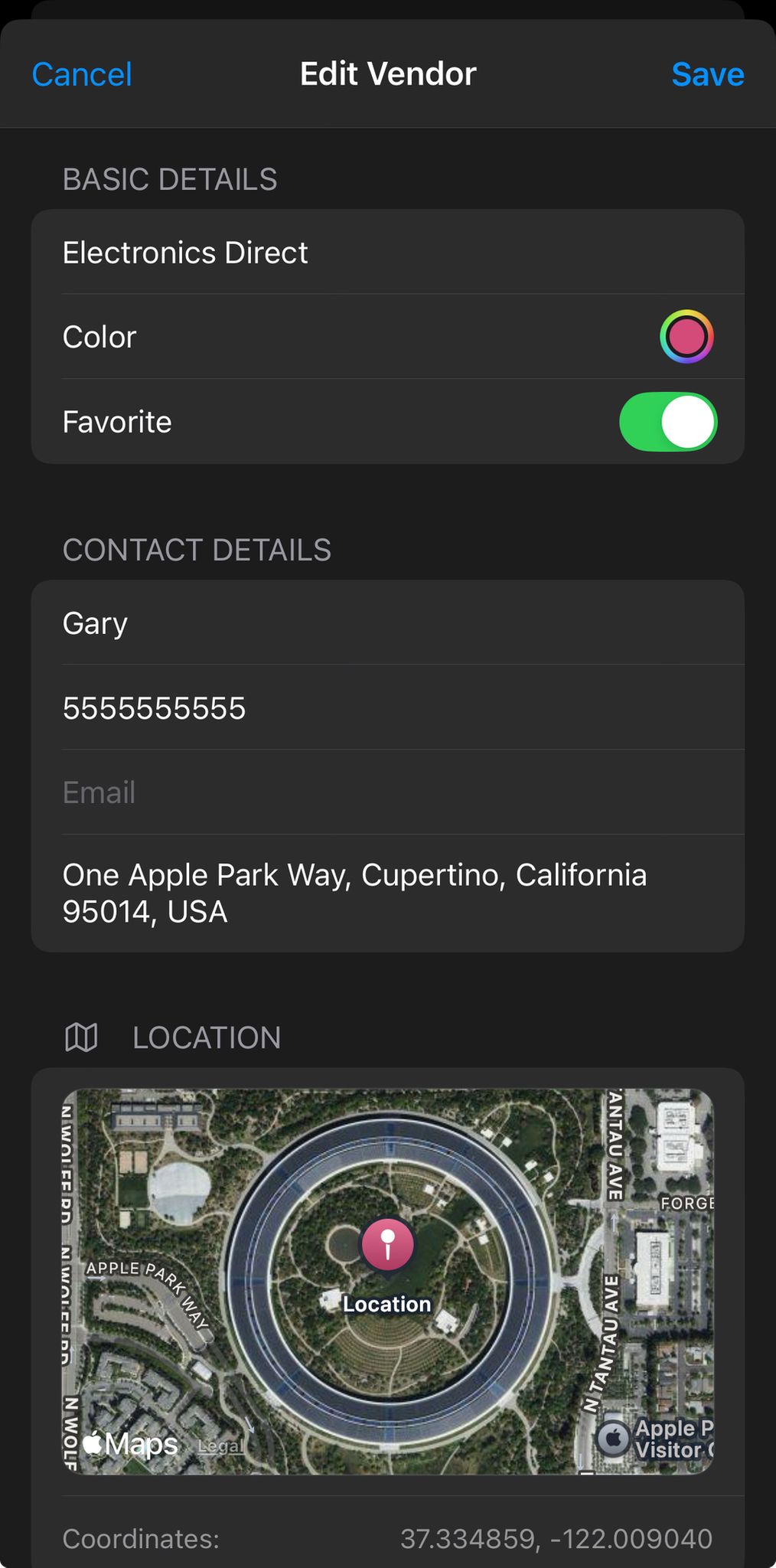 Analytics overview screen